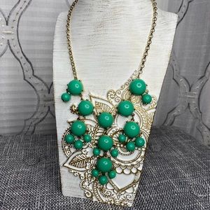 Green Statement Bubble Necklace.
